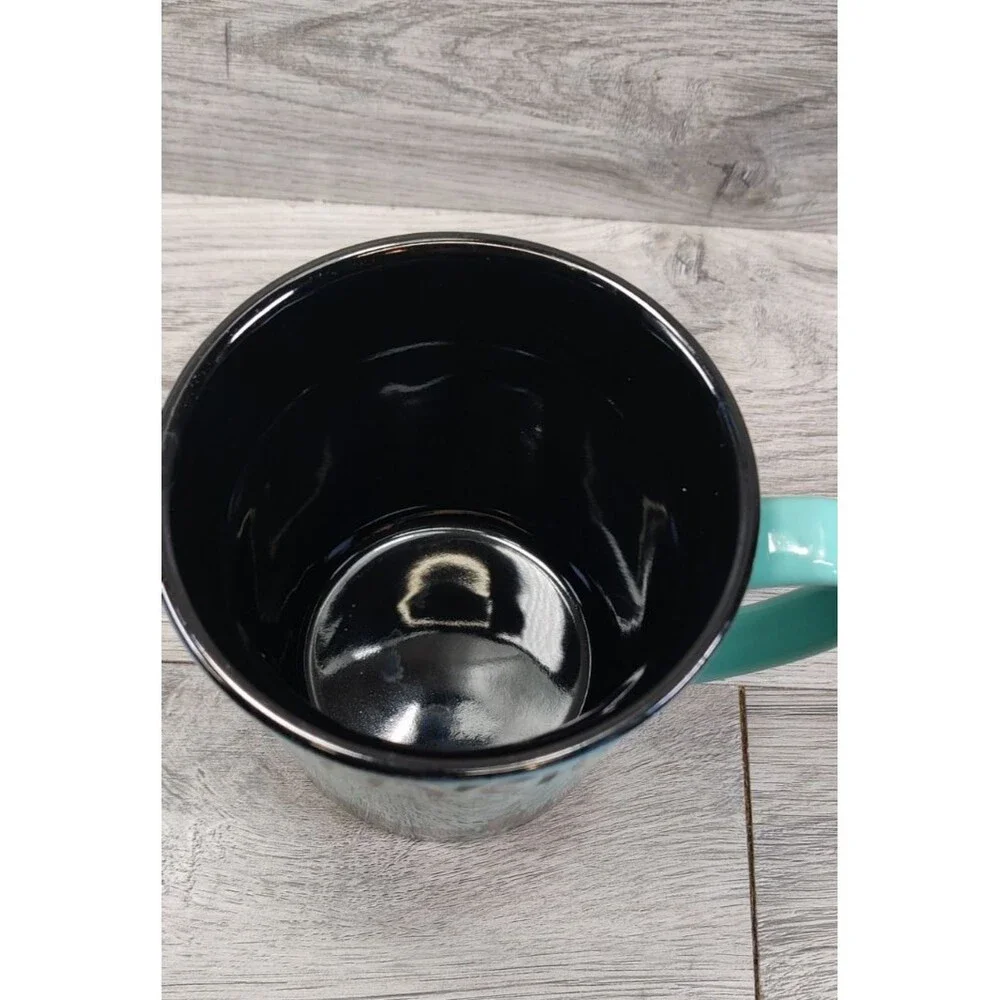 Manhattan New York Sky Line Green Coffee Mug 12 oz. Ceramic